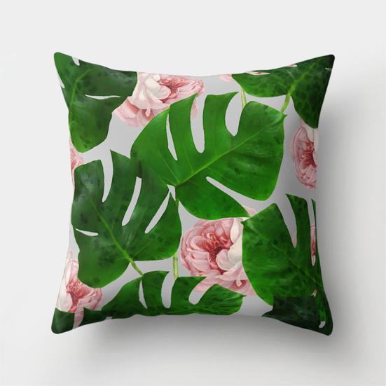 Talos moderner dekorativer Kissenbezug mit Blattdruck, für Zuhause, Sofa, Überwurf, Kissenbezug mit Reißverschluss