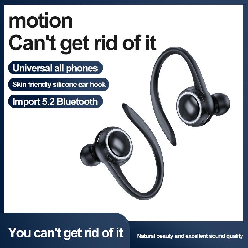 New A1S Wireless Bluetooth Ear-hook Headset: Mini, In-ear, Stereo, Ideal for Sports, Running, and Business.