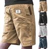 Classic Mens Casual Corduroy Shorts Five Inch Length Multi Pocket Cargo Shorts Comfortable Sportswear Bottoms for Everyday Use