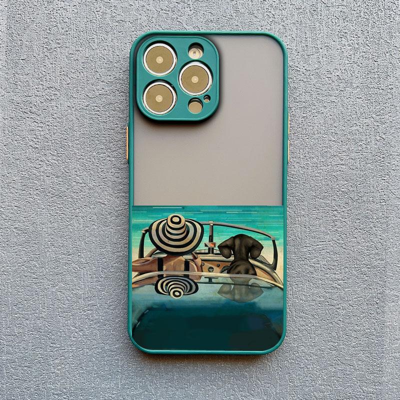 Cute Cartoon Newspaper Reading Dog Phone Case For iPhone 15 14 16 12 Pro Max 11 13 Mini Pro Max X XR XS Lovely Shockproof Covers