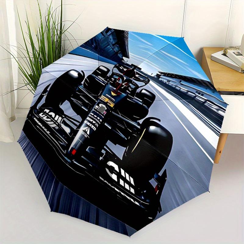 1pc Racing Car Automatic Open/Close Umbrella Sturdy Iron Frame, Compact Travel Umbrella - Perfect Gift for Women, Men, Birthdays009