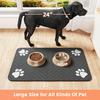 Pet Feeding Mat-Absorbent Pet Placemat for Food and Water Bowl, with Waterproof Rubber Backing, Quick Dry Water Dispenser Mat for Dog and Cat