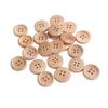 20PCS Natural Wood Tone Round Buttons 4 Holes Each for Sewing DIY Crafts and Garment Embellishment Lightweight and Ready To Use