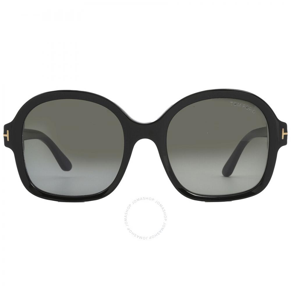 

Tom Ford Hanley Smoke Gradient Square Ladies Sunglasses FT1034 01B 57