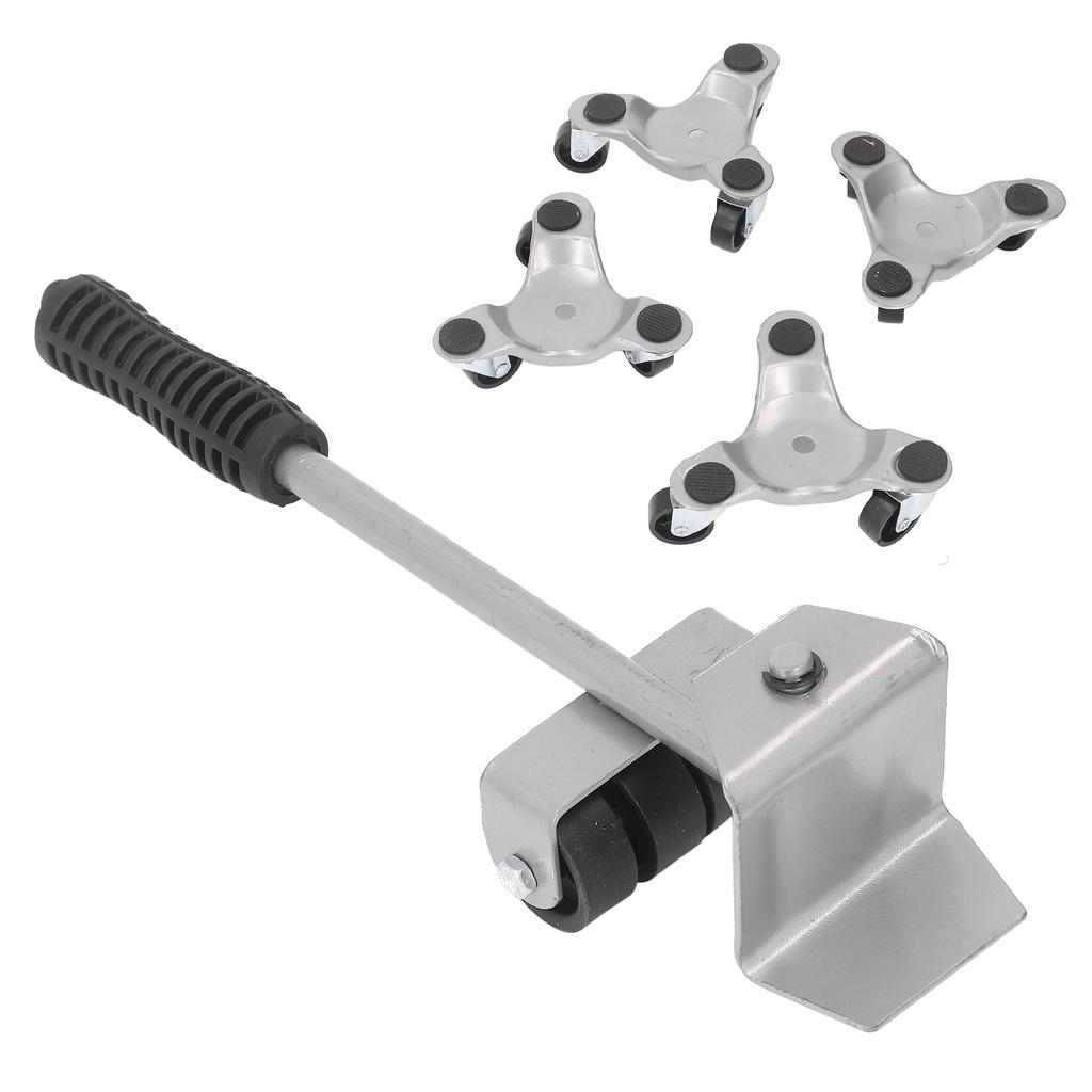 4 STÜCKE Möbelbewegungsrad mit Heber Dreieckiger Eisenbewegungsroller Satz für Zuhause Schwere Güter