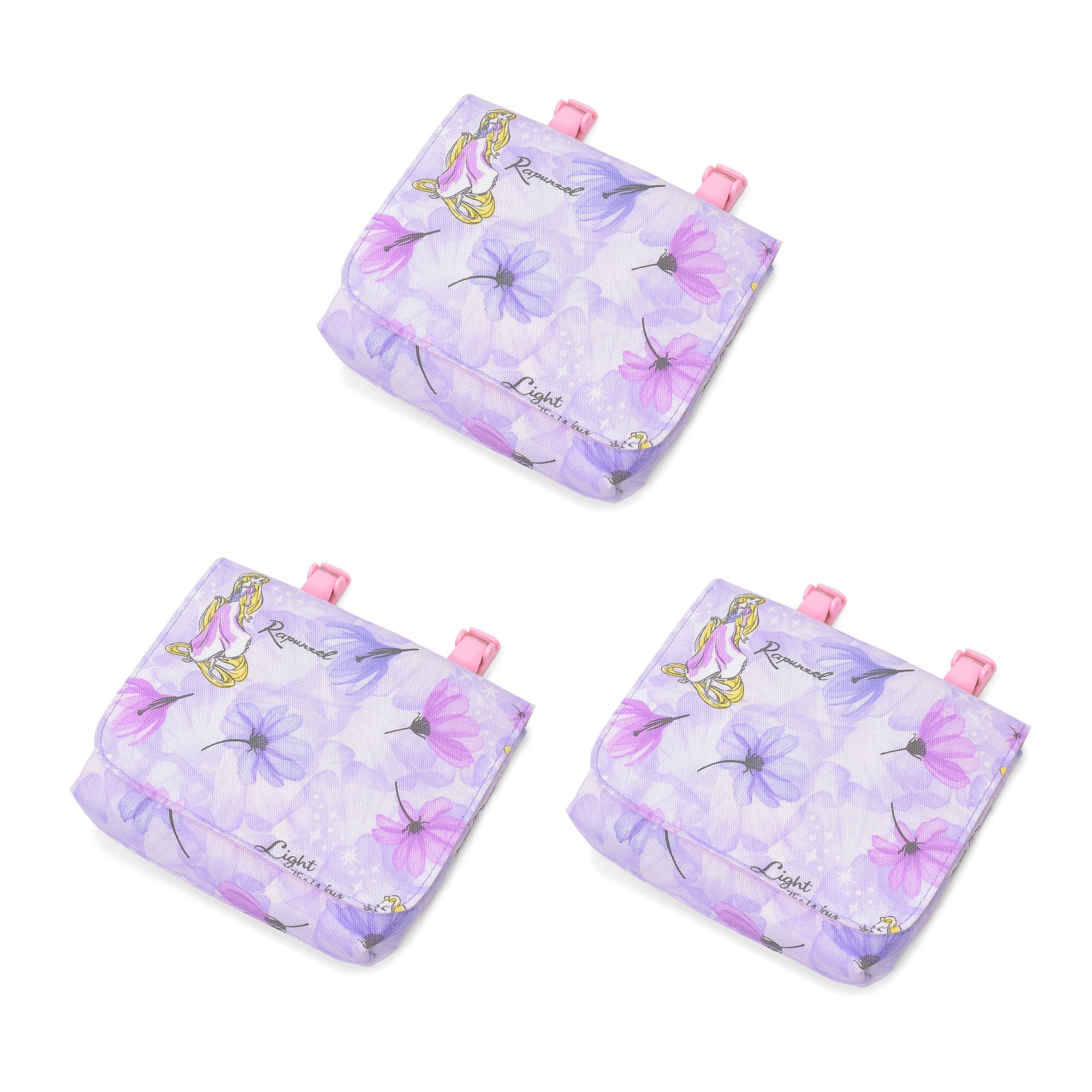 

КРАСОЧНЫЙ КОНФЕТНЫЙ СТИЛЬ Disney [Большой] Дорожные Накладные карманы, Принцесса Рапунцель, Набор из 3 штук, Стильные детские накладные карманы, Дорожные карманы,