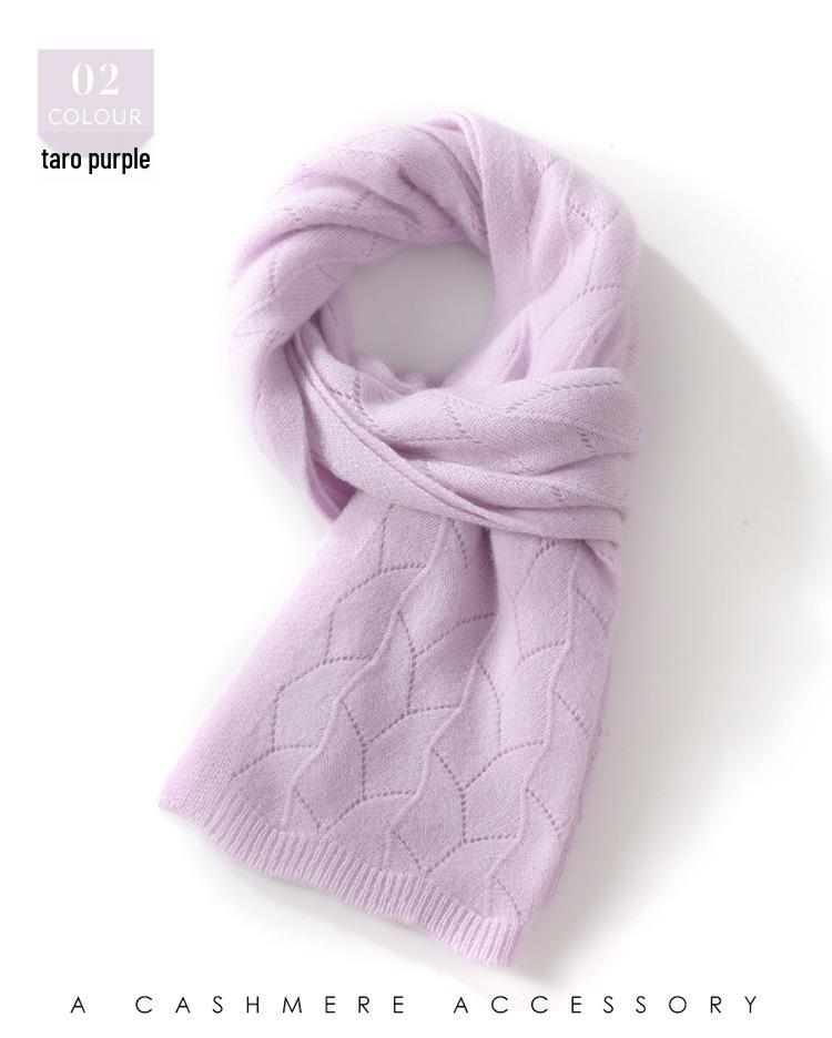 Women's Goat Cashmere Knit Scarf - Autumn/Winter Neck Warmer