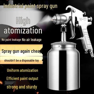High-Quality Pneumatic Spray Gun with Dual Pots for Furniture, Car Paint, Household, and Textured Spraying
