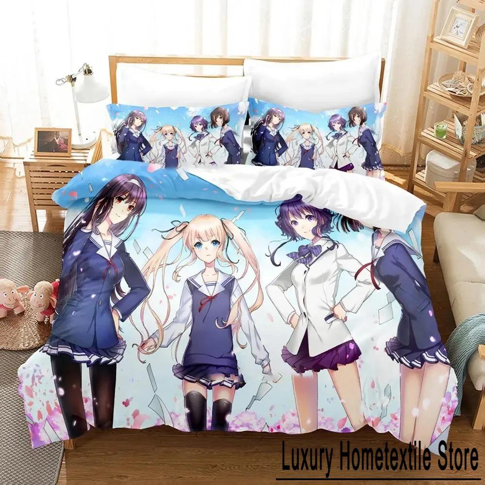 

Anime Saekano How to Raise a Boring Girlfriend Bedding Set Boys Girls Twin Queen Size Duvet Cover Pillowcase Bed Kids Adult Tool 70x133cm 2pcs