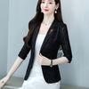 White Sunscreen Coat Women's Spring and Summer Casual Short Style with Lace Suit Thin Casual Top