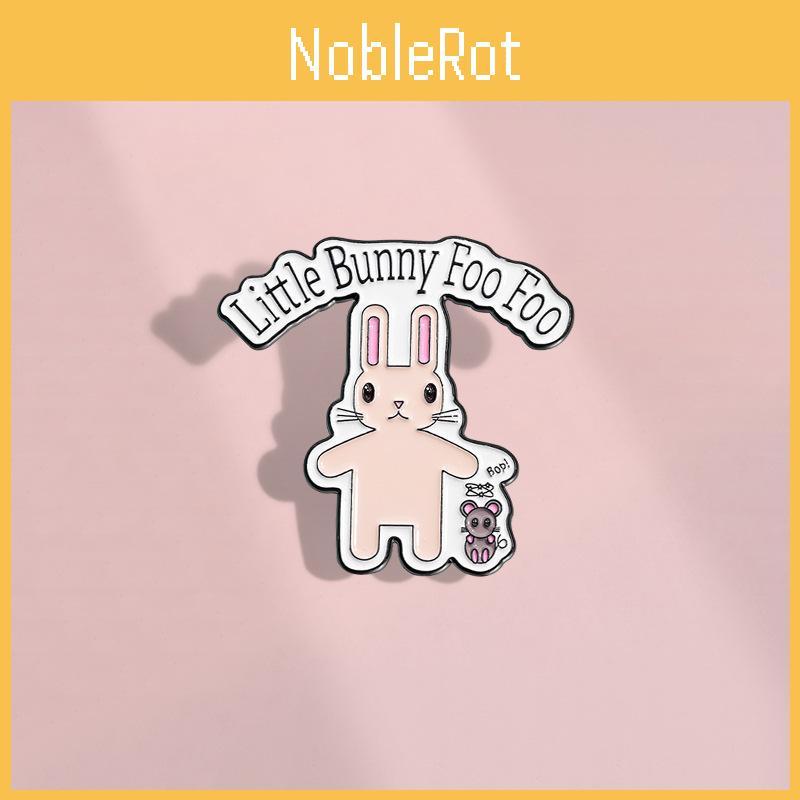 Pink Bunny Trendy And Mouse Cartoon Metal Pin Decorative Brooch Stylish Accessory For All
