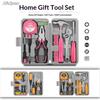 13/24Pcs Diy Tool Kit For Women Mini Home Toolbox Set With Hammer Pliers Wrench Screwdriver Basic Starter Tools