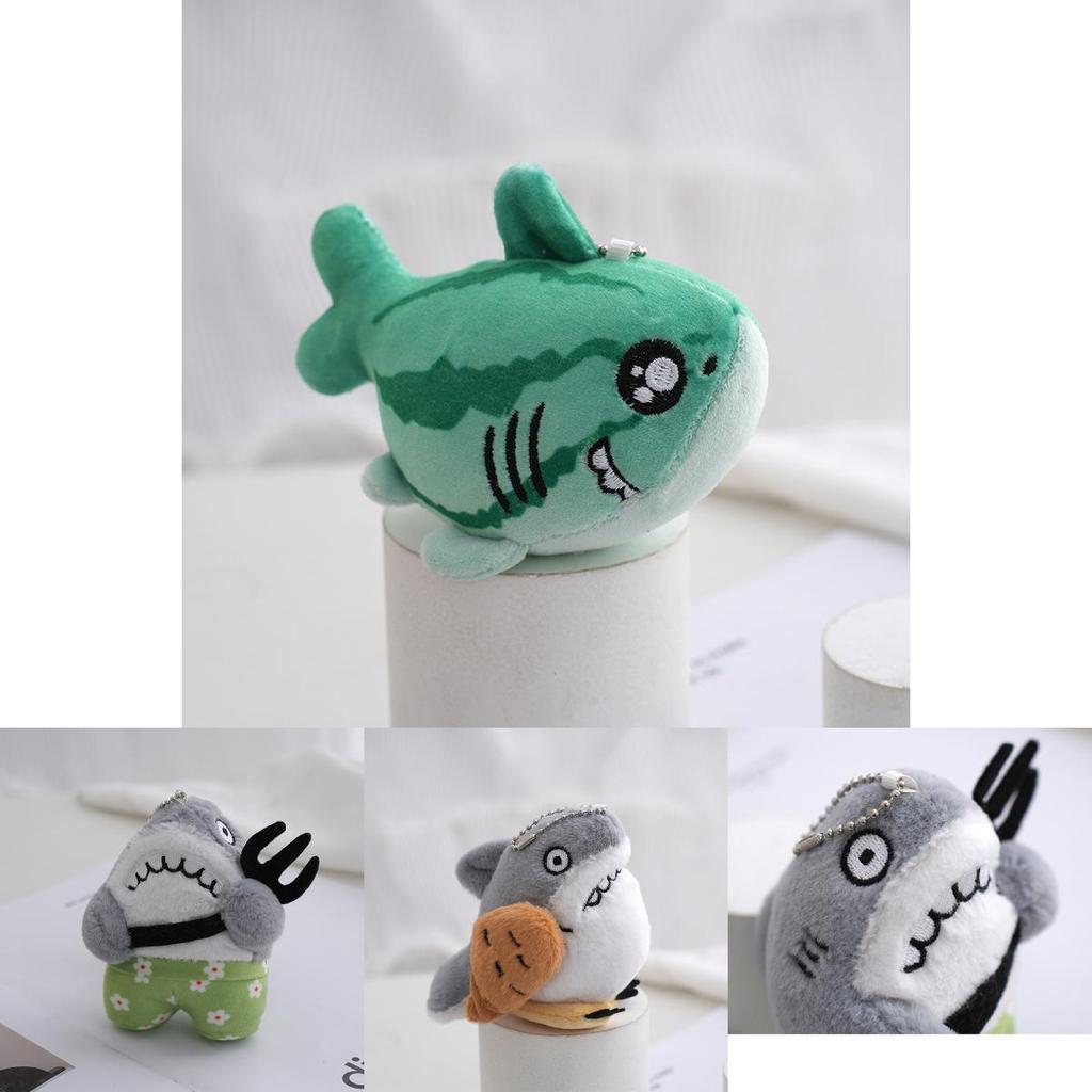 Cute Shark Plush Toy Pendant Keychain Creative Bag Decoration