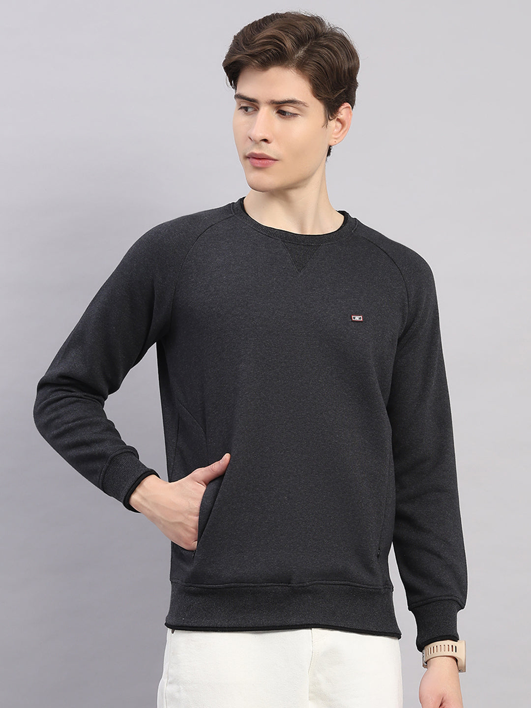 Monte Carlo Men Regular Fit Dark Grey Sweatshirt XL темно серый