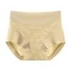 Women's Summer Thin New Jacquard High Waist Belly Mulberry Silk Antibacterial Briefs