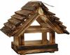 Large Wooden Bird Feeder Xxl Burned