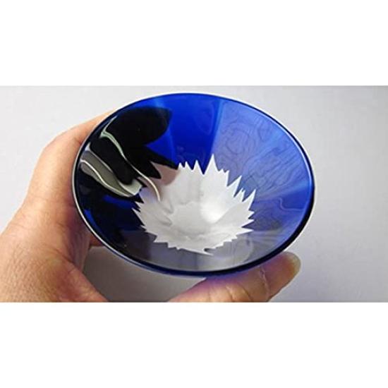 Tajima Glass Handcrafted Fuji Celebration Cup Pair Blue Fuji Wedding Respect for the Aged Retirement Gift Fuji Celebration Mt. Set, Fuji/Red