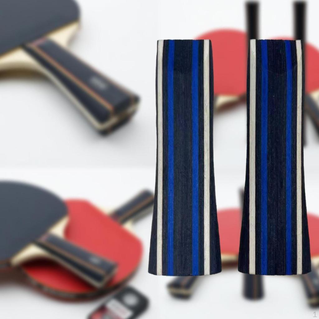 ,2Pcs Table Tennis Paddle Handle, Racket Professional Solid Wood Pong