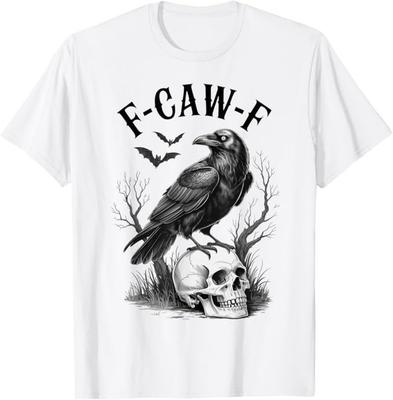 Halloween F Caw F Pájaro Negro F-Caw-F Cuervo Camiseta para Mujer Hombre