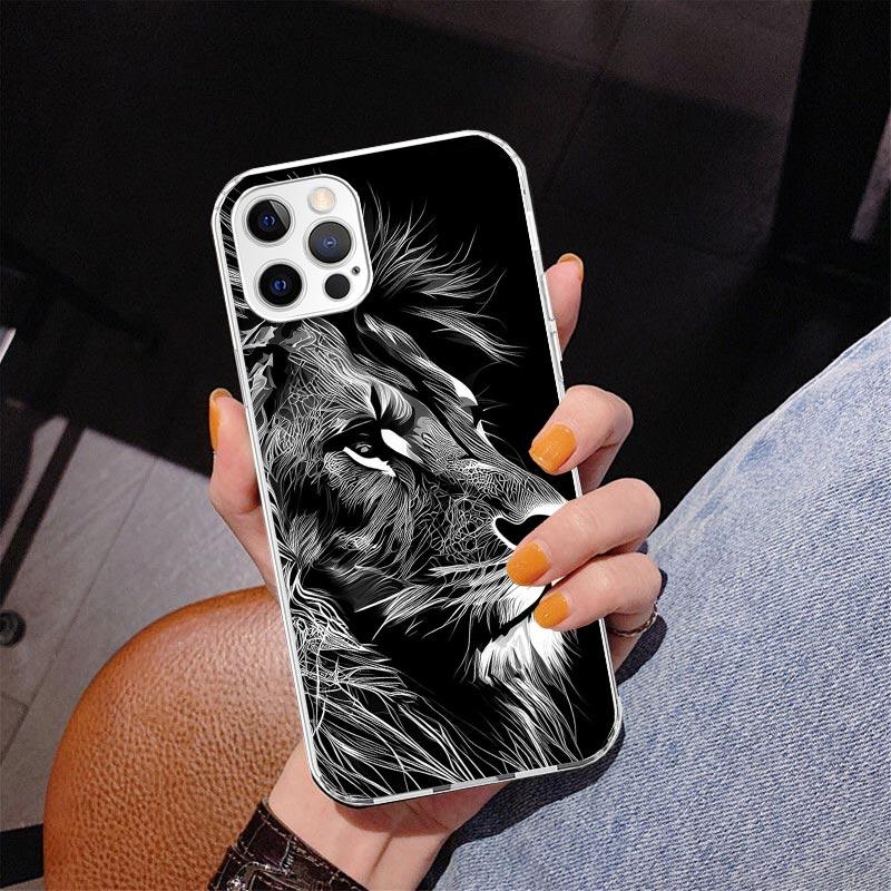 Lion Alpha Male Cub King Phone Case For iPhone 17 Air 16 Pro Max 16E 15 + 14 Plus 11 12 13 Mini 7 8 SE Gift Print Cover Fundas 1
