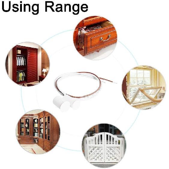 Aoje-Link RC-33B NC & NO Einbau Verdrahtet Sicherheitsfenster Tür Kontaktsensor Alarm Magnetischer Reed-Schalter für Heimsicherheit Zugangskontrolle und Einbrecher