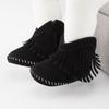 Warm Velvet Baby Boots with Soft Rubber Soles and Non-Slip Tassels
