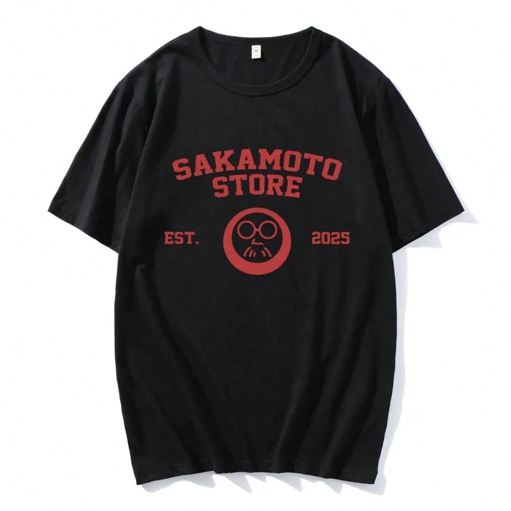 Sakamoto Store EST 2025 Tshirts Cartoon Manga Sakamoto Days Printing T-Shirt Short Sleeve unisex Tee-Shirt Unisex Streetwear