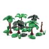 MOC Stadtgarten Baustein Baum Spielzeug DIY Montage Kiefer Kokospalme Straßenansicht Wald Pflanze Stamm Blätter Gras Zubehör
