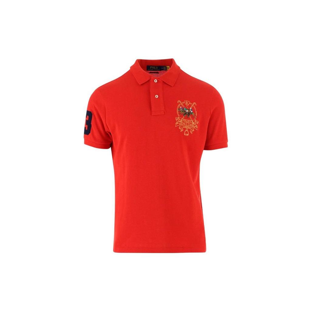 Polo Ralph Lauren Pánské polo tričko s krátkým rukávem a výšivkou písmen 710850303-004