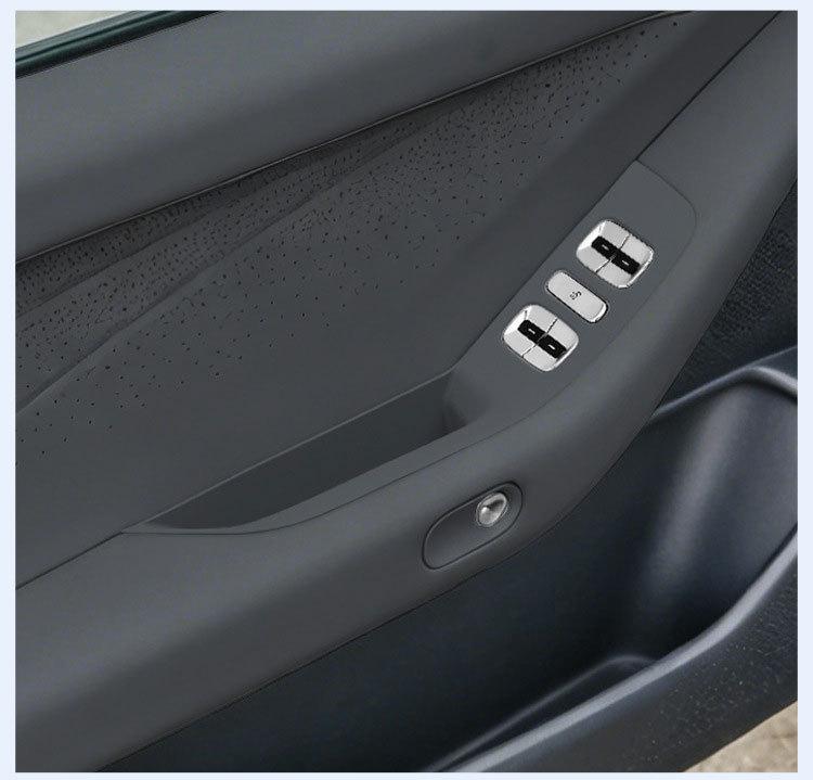 Silicone Mat Accessories for XPeng P7+ Models: Door Handle Storage, Window Lifter, Button Frame.