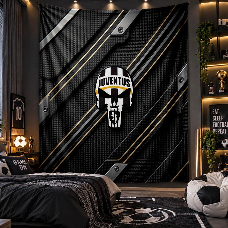 Arazzo da Appendere a Parete Tessuto Stampato Juventus FC per Soggiorno Camera da Letto Decorazione per la Casa