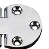 2Pcs Flip Hinges Round Edge Replace Zinc Alloy 180 Degree Cabinet Folding Table