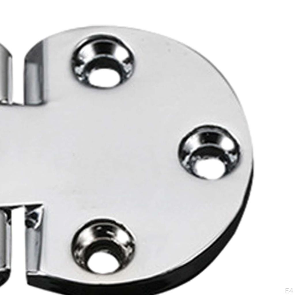 2Pcs Flip Hinges Round Edge Replace Zinc Alloy 180 Degree Cabinet Folding Table