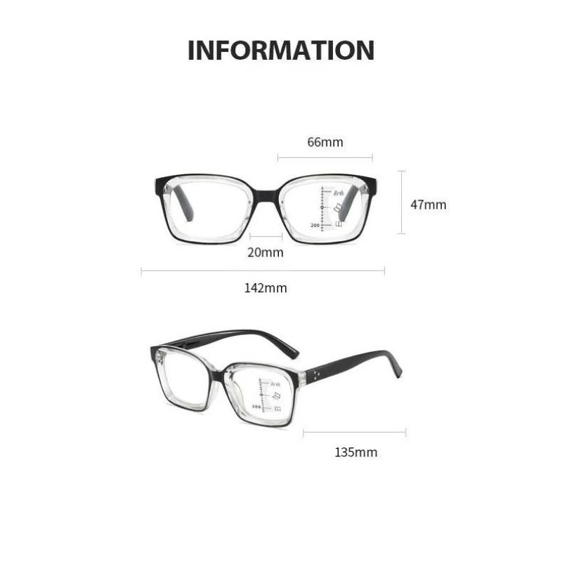 Retro Trend Progressive Multifocal Reading Glasses New Designer Blue Anti Light Far Sight Eyeglasses for Women Men HD Eyeglasses