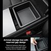 Heenvn 3Pcs For Tesla Model Y Juniper Model YL 2025 2026 ABS Car Center Console Armrest Double-layer Storage Box Organizer Cover