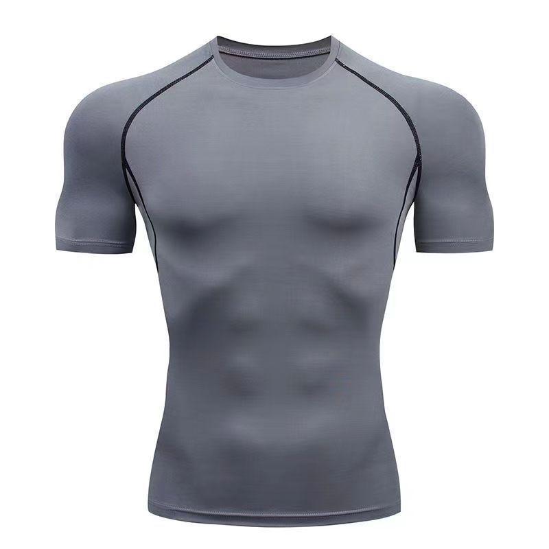 Men’s Quick-Dry Breathable Sports T-Shirt: Elastic, Short Sleeve, Fitness Running Top