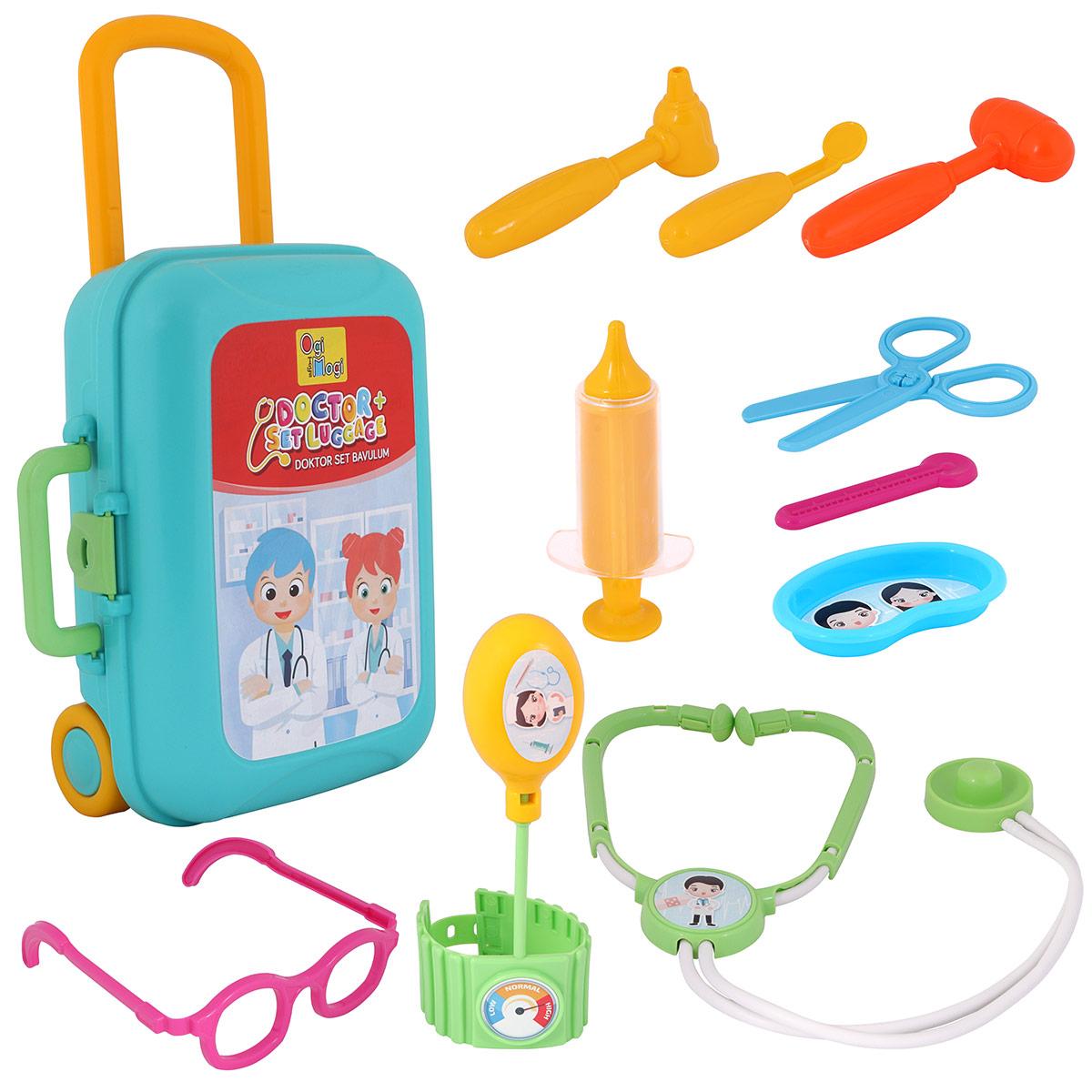 

Ogi Mogi Doctor Kit for Kids and Toddlers, 8 Pieces Pretend Role Play Medical Toys Set, Learning Resources Imagination Play Toys for Preschool, +3