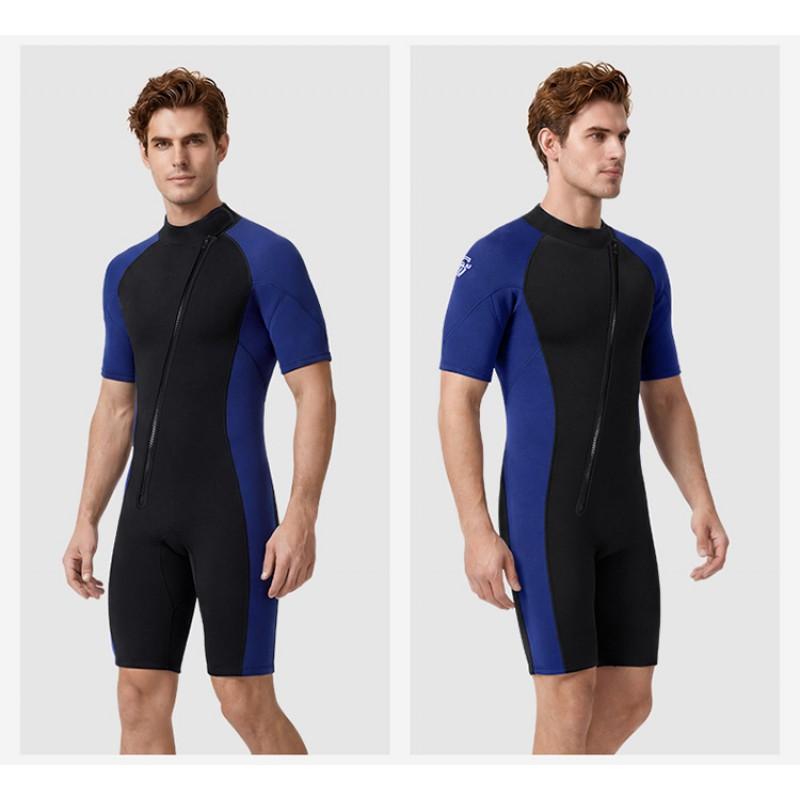 Mens 2mm Neoprene Wetsuit Shorty Snorkeling Diving Surfing Warmth Winter Use