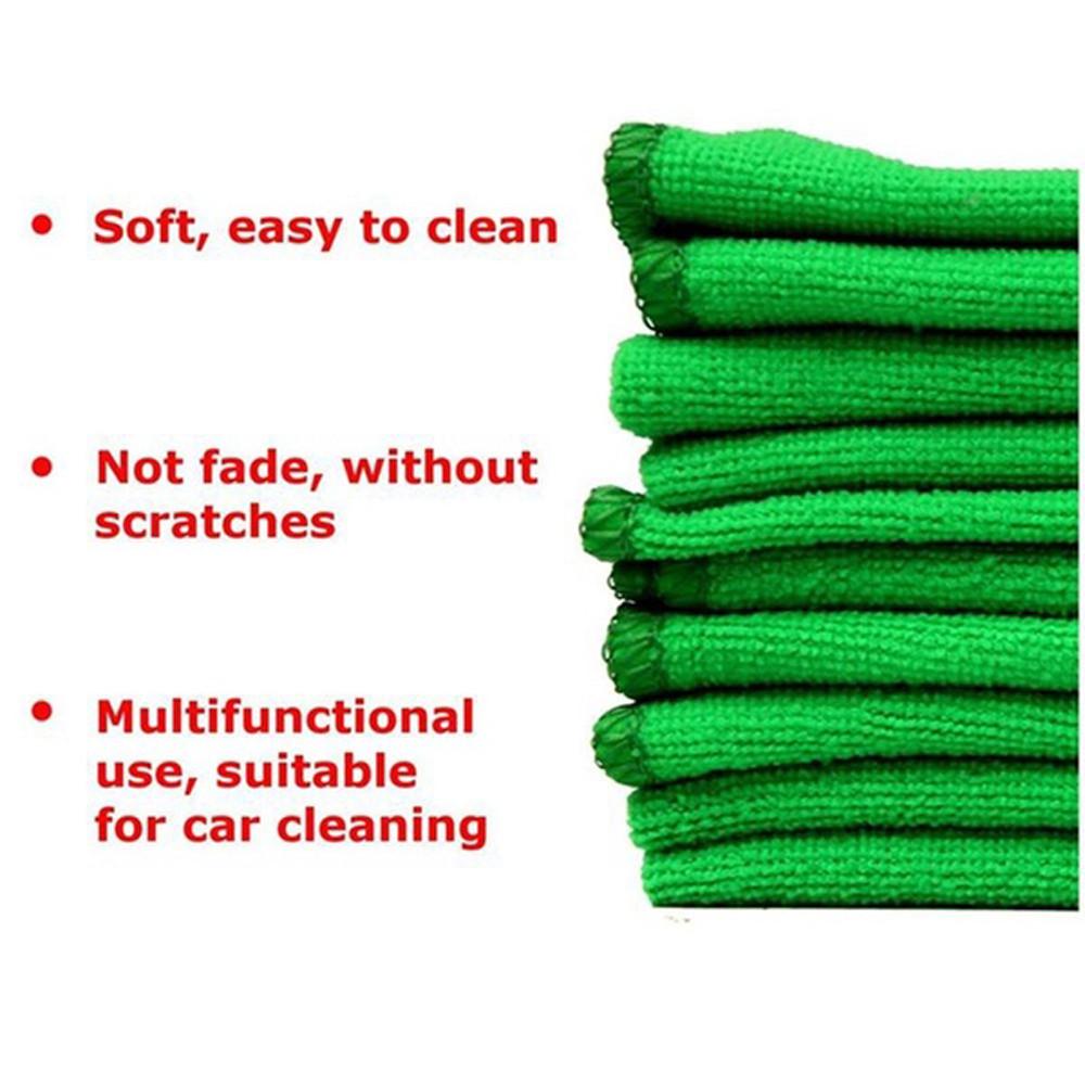 Microfiber Car Wash Towels 10 Pack - Cleaning Duster Cloths for Detailing
