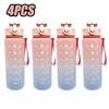 900ML Sports Water Bottle with Time Marker Leak-proof Cup Motivational Portable Water Bottle Sport Fitness BPA Free