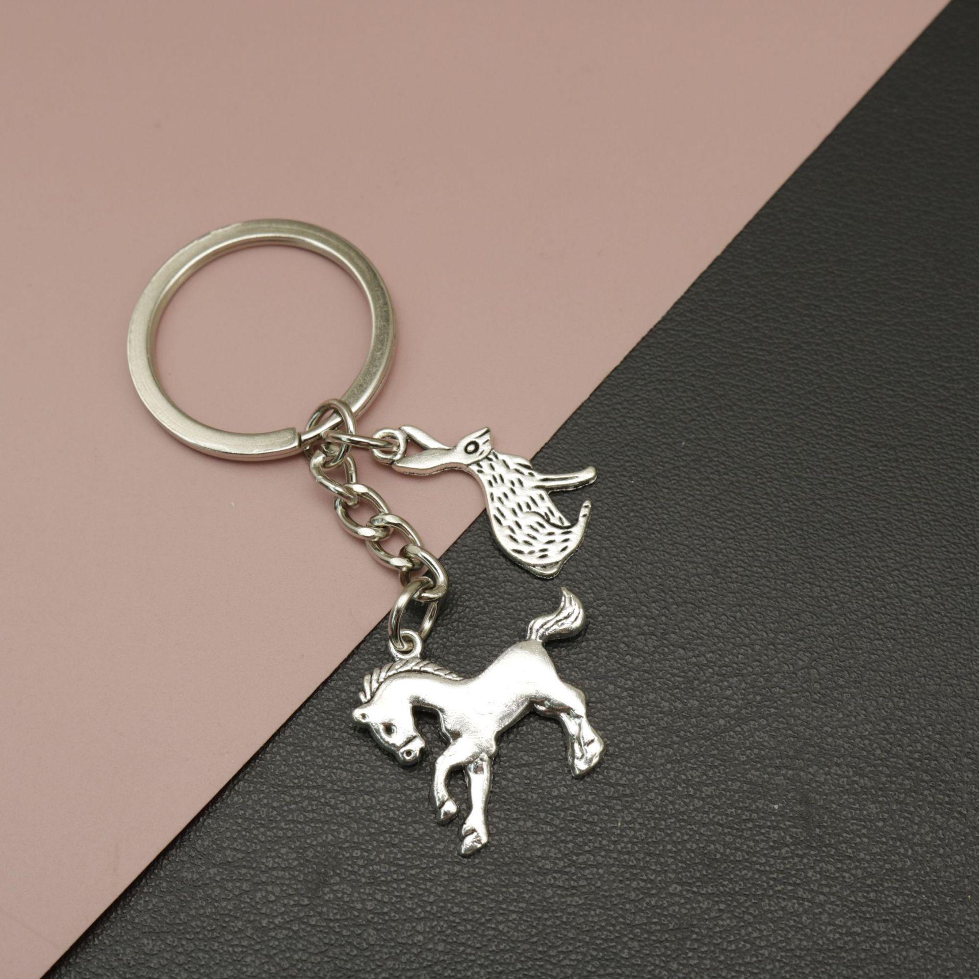 Hot Selling Horse Rabbit Jewelry Keychain Pendant 1294