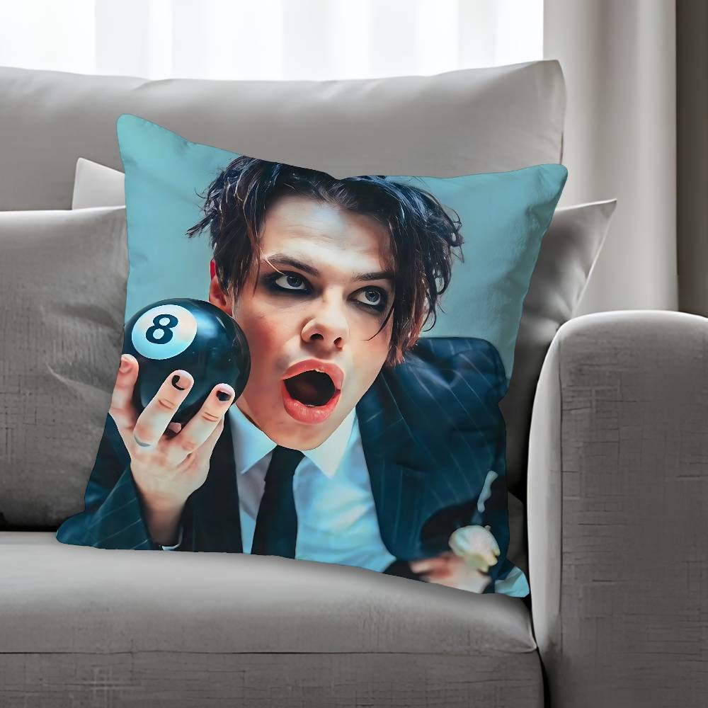 Singer YYungbluds Anime Celebrity Merchandise AllMatch Printed Pillow Case Sofa Car Office Room Decoration Protector