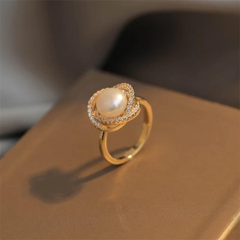 

New 4Pcs Punk Adjustable Open Gold Color Ring Fashionable Smooth Metal Ring Set Women s Aesthetics Party Zircon Birthday Gifts