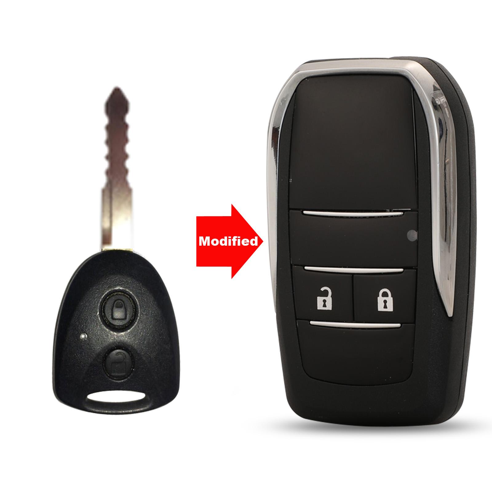 

Чехол для ключа jingyuqin для Toyota Avanza Calya Wigo для Daihatsu Xenia Ayla Sigra для Perodua Axia Upgrade Modified Key Shell майя синий