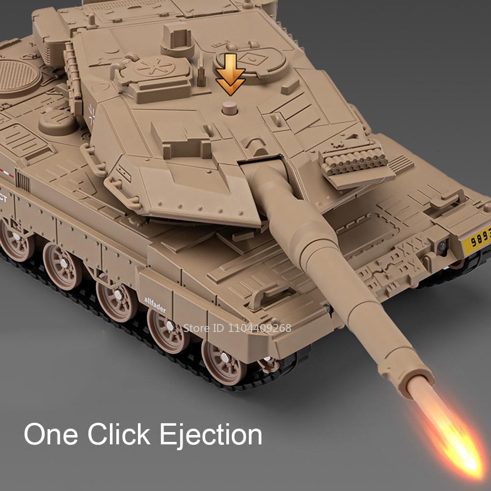 1:36 Leopard 2 Main Battle Tank Model Toy Alloy Die-cast Off-road Tanks Spray Version Models Collection Value Children's Gifts