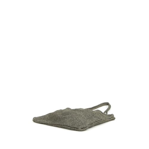 Glitter yarn knitted tote bag