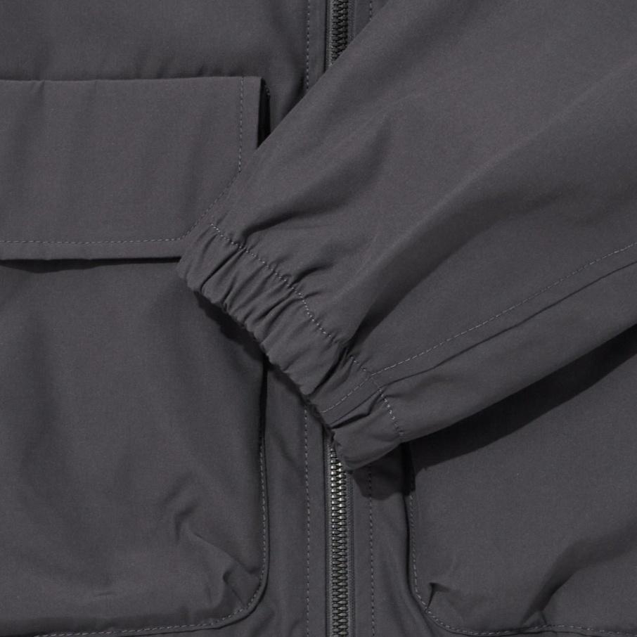 The North Face Windbreaker Jackets Women's Gray Stand Collar Moderate Unisex NJ3BP51K