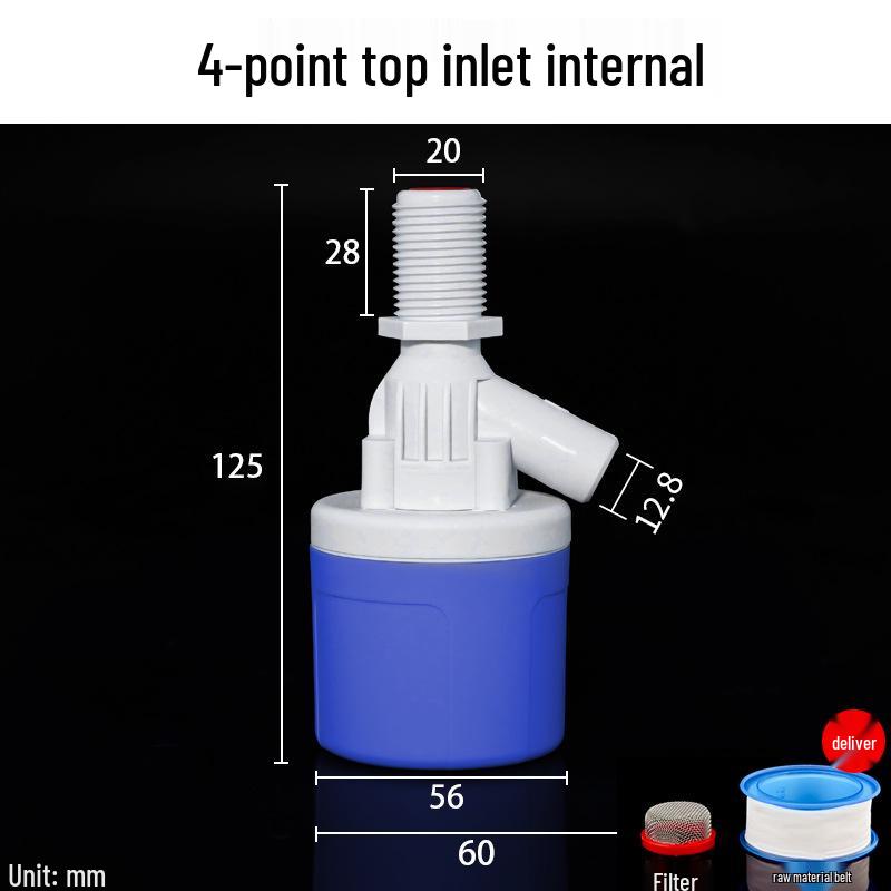 Automatic High Flow Water Tank Control Valve with Self-Stopping Feature and Plastic Float Valve
