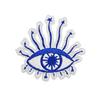 Evil Eye Iron-on Patch: Blue Embroidered Cloth Sticker for Clothes