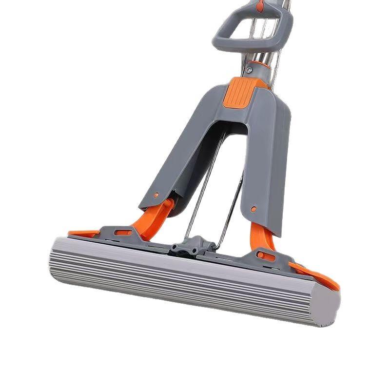 YIXI Hands-Free Sponge Mop with 2 Mop Heads